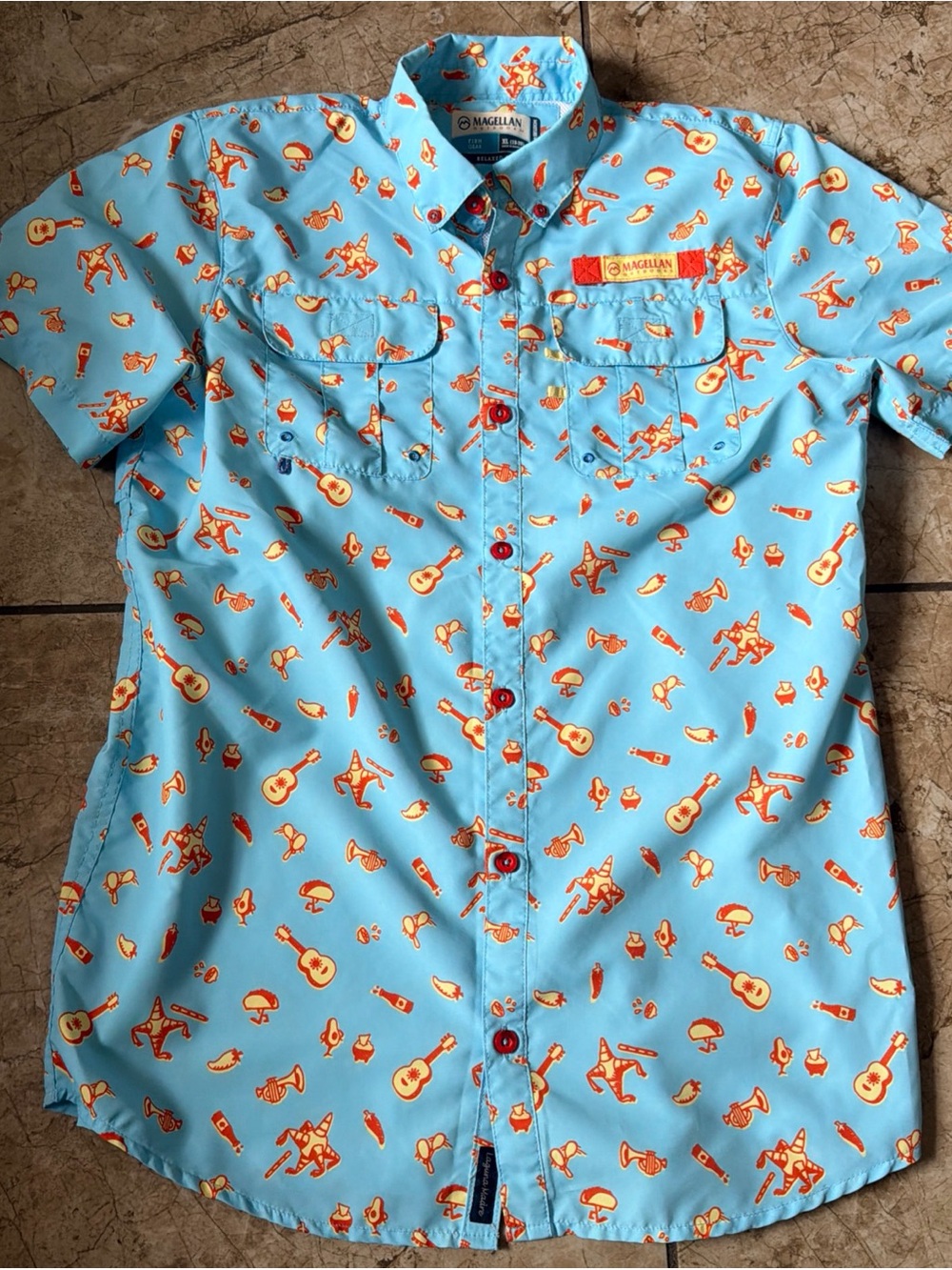 Magellan Outdoors Boys XL Fiesta Print Shirt